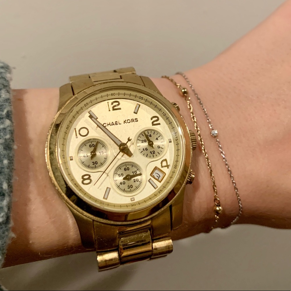 Michael Kors Gold Tone Oversized Watch